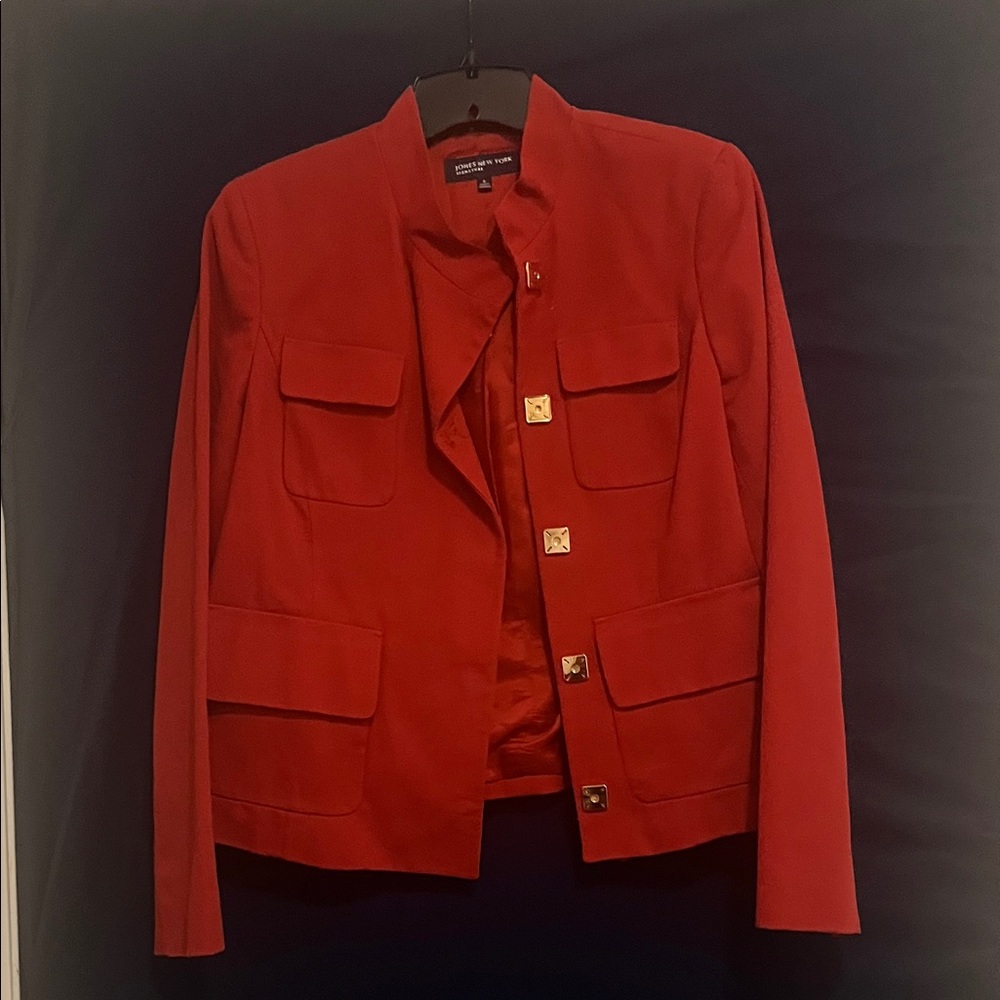 Jones New York Red Women's Blazer
